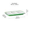 Omada Design Rectangular Appetizer, 3 Compartments, in Shatterproof Acrylic, 28x20,5x2h