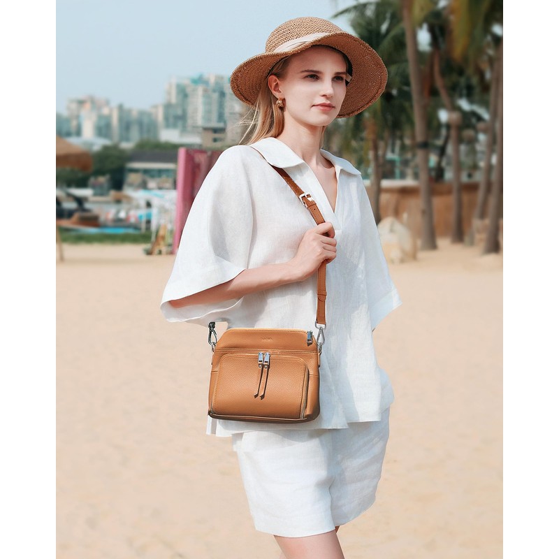 befen Genuine Leather Small Crossbody Purses for Women Shoulder Bags