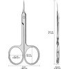 CGBE Professional Cuticle Scissors Extra Fine with Curved Tip, Round