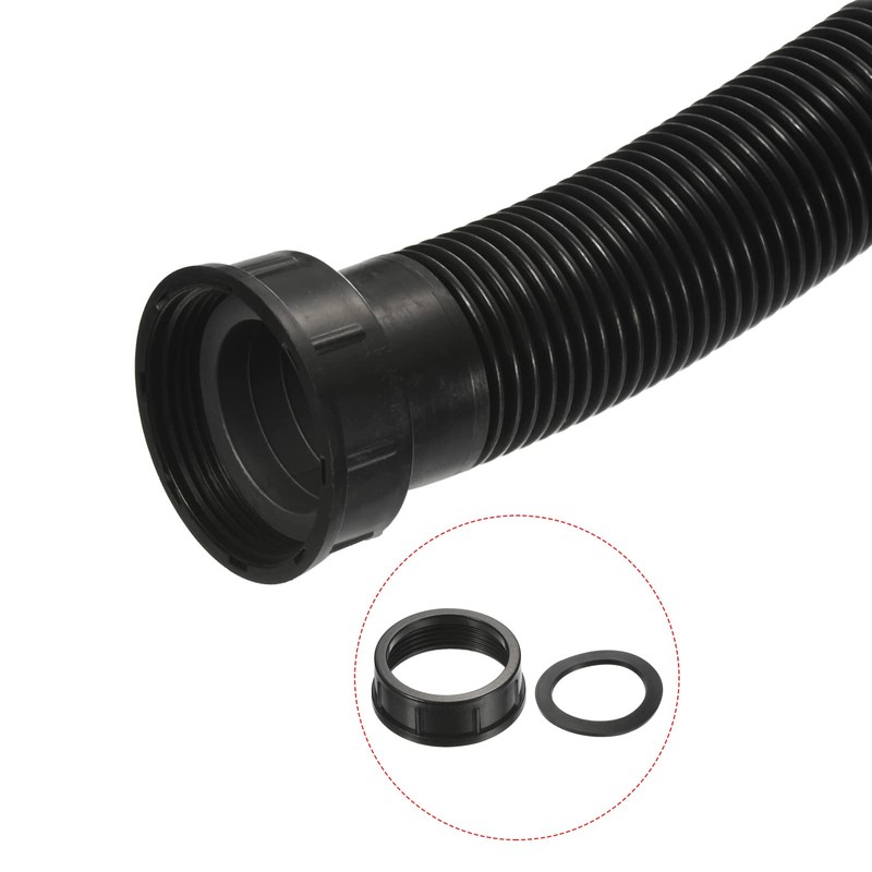 sourcing map ABS Drain Pipe Expandable Sink Tubing Flexible Drainage