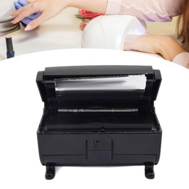 Fenteer Hairdressing Foil Dispenser Cutter Multifunctional Lightweight High Temperature Resistant for Aluminum Foil 6.7x3.9x3.9inch, Black