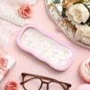 Beeveer Coquette Bow Glasses Case Hard Shell Pink Bow Clear