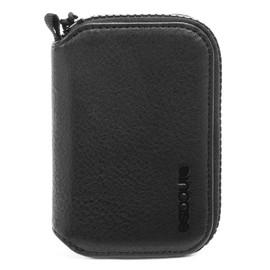 Incase Camera Memory Zip Wallet - Black Leather & Nylon, black