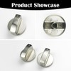 Huanfeimo 4 PCS Gas Hob Knobs Replacements 6mm Metal Brushed