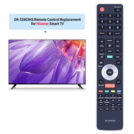 TCNOUMT Replacement TV Remote Control, ER-33903HS Remote Control Compatible with Hisense TV 50K220 LHD24K300WSEU LHD29K300WSEU LHD32K166WSEU LTDN39K360WSGEU LTDN50K166WSEU LTDN55K600XWSSEU EU3D