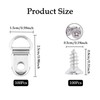 100 Pcs D Rings for Picture Hanging, D Rings, D