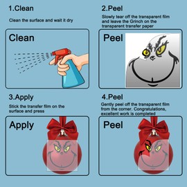 20 Pcs Christmas Decorations Stickers for Ornaments, Christmas Vinyl Stickers, Christmas Decoration Decals, DIY Face Stickers for Christmas Balls, Waterproof Stickers for Water Bottles - 3 * 3