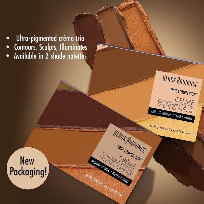 Black Radiance True Complexion Paleta de contorno de crema, Light