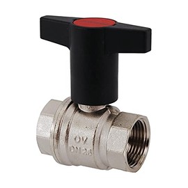 Oventrop Optibal Ball Valve with Toggle Handle PN 16, Brass DN 15, 1/2 Inch Female Thread 1077104