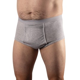 Conni Men's Oscar Briefs, Men's Oscar Briefs, Urinary Leak & Incontinence Pants, Light Incontinence Compatible, 8.5 - 9.8 fl oz (250 - 280 cc), Urinary Stain Compatible, Men's Oscar Briefs, S, Gray