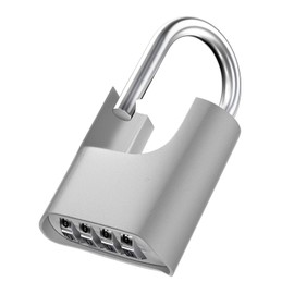 ZHEGE Outdoor Padlock Weatherproof, 4 Digit Padlocks with Code, Heavy Duty Combination Lock, Weatherproof Large Number Padlock for Garage, Gate, Shed, Fence (Grey)