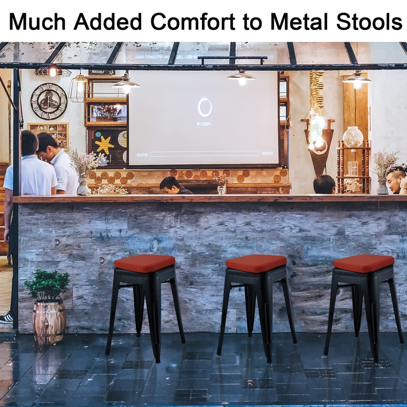 BUYUE Enhanced Anti-Slip Magnetic Bar Stool Cushions Set of 4,