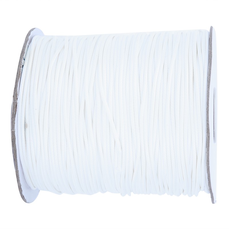 Wax Cord Round Environmental Protection for Leather Sewing HandKnitting Necklace(White