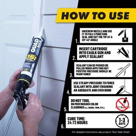 OSI Quad Max Window, Door and Siding Sealant, White, 9.5 fl oz Cartridge, 12 Pack