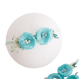 Lgvhydh Newborn Baby Photography Props Headband Baby Photoshoots Girl Hair Accessories Headdress Newborn Princess Headwear Photography (Blue)