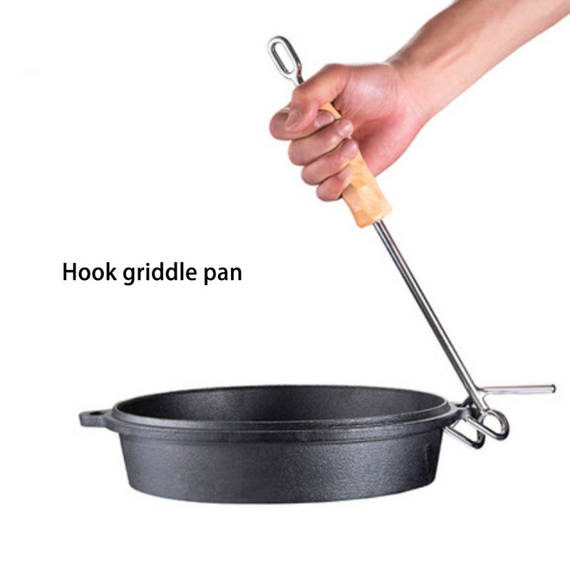 Dutch Oven Lid Lifter Tool Camp Cast Iron Pot Non