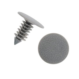 VekAuto 50 Pcs Rivet Clips, 20 x 20mm Bumper Retainer Fastener Clips Universal for Car Plastic Gray