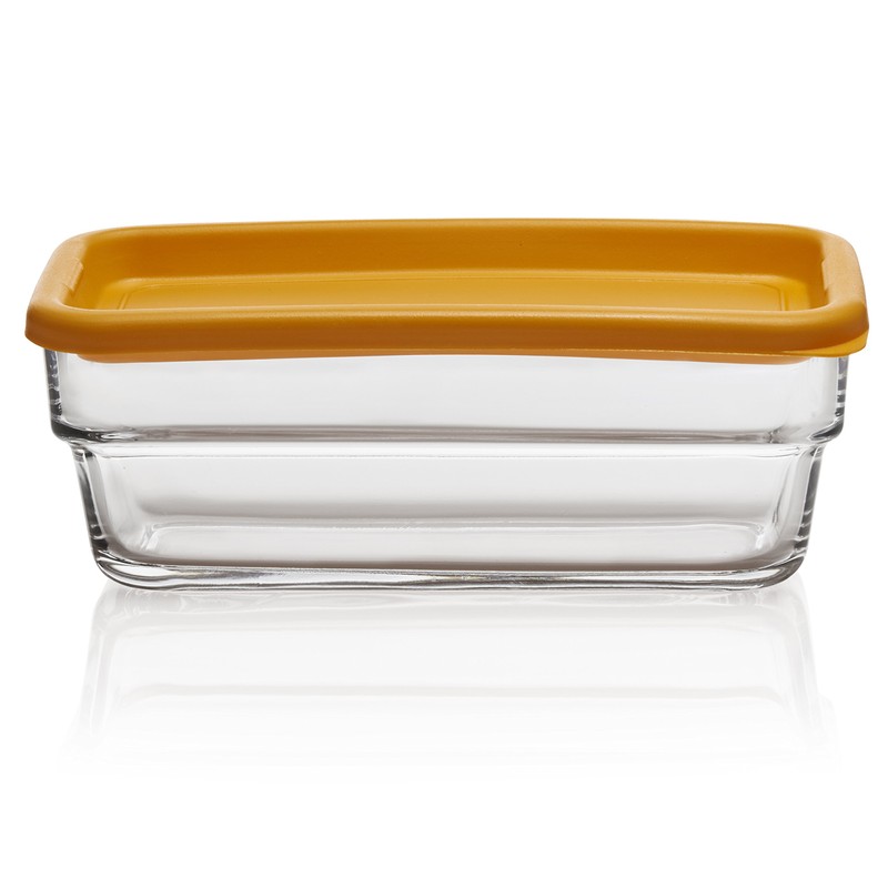 Libbey Stack It Medium Glass Storage Containers with Lids, Set