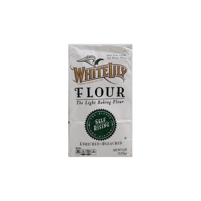 White Lily Self Rising Flour, Bleached, 5 lbs (2 Pack)