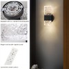 HuisMier Black Crystal Wall Sconces, Modern 3000K-6000K Dimmable LED Wall