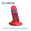 Telefono Inalambrico DECT MOTOROLA C1001 Rojo Cereza