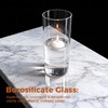 Sandraheer 16 Pack Glass Cylinder Vases with 24 Floating Candles