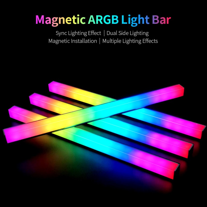 COOLMOON Magnetic ARGB LED Strip Dual Side Lighting Strip Rainbow