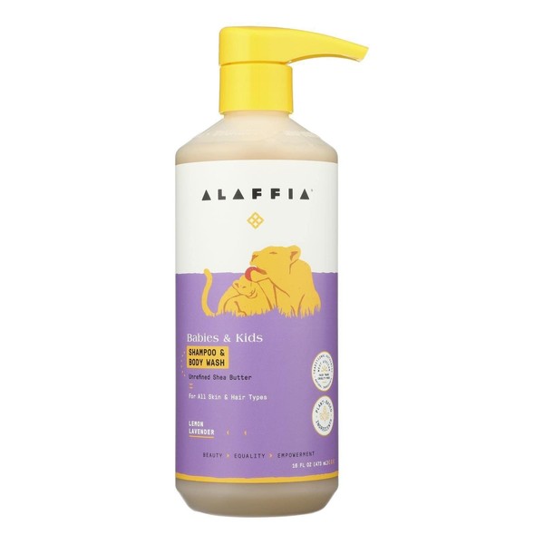 Alaffia Babies and Kids Shampoo and Body Wash, Gentle and