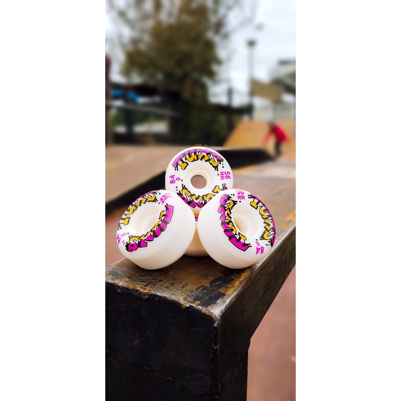 TUXS Skateboard Wheels 56 mm 84B (104A) Hardness Pro Side