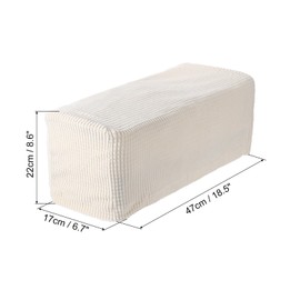 uxcell 2pcs Stretch Armrest Covers for Chairs/Sofas, Couch Arm Covers with Twist Pin, Furniture Protector Slipcovers White