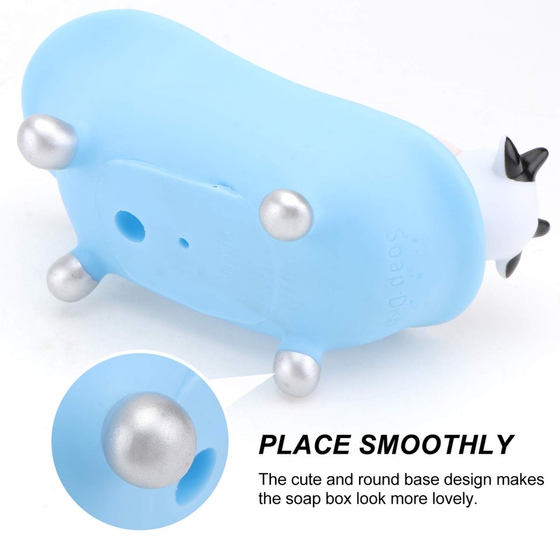 PRETYZOOM Cute Plastic Soap Dish Soap Boxes Funny Animal Cow
