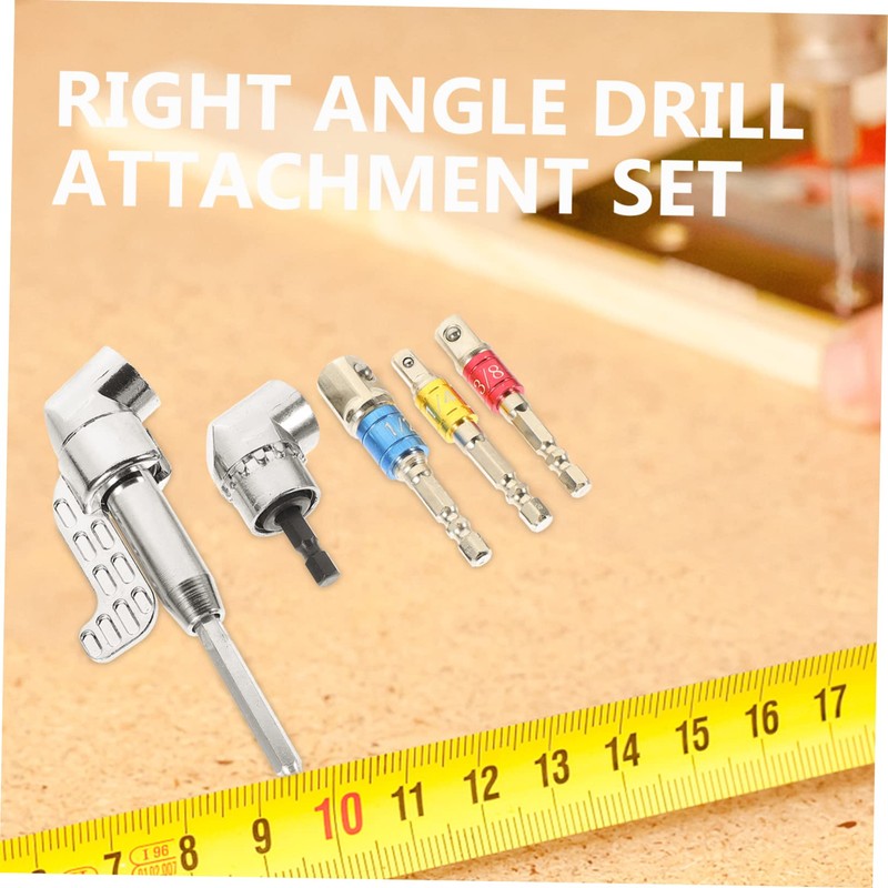 DOITOOL 1set Right Angle Drill Adapter Impact Driver Bit Drill