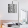 firstchoicelighting Set of 2 Grey Crushed Velvet Table Lamp Shades,