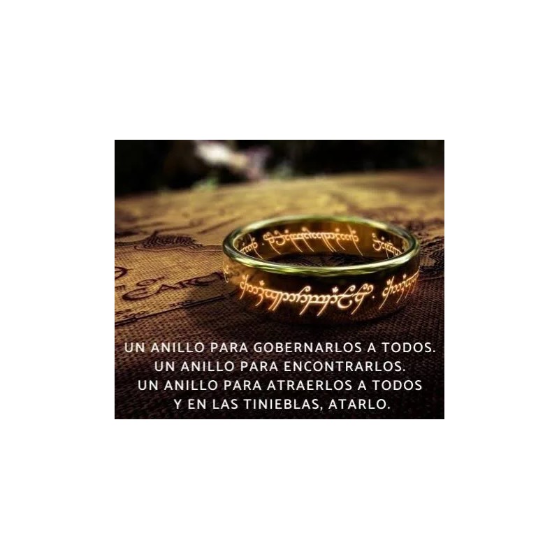 Dtup Anillo Único Tolkien Brilla En La Oscuridad C/cadena Hobbitt