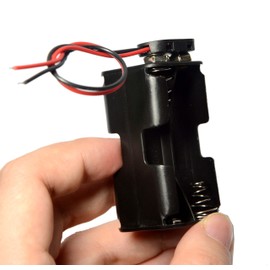 LAMPVPATH 3 Pcs 4 x 1.5V (6V) AA Battery Holder Leads with 3 Pcs 9V I Type Snap Connector Plastic Housing Two Layers Battery Case