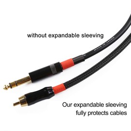 25ft - 1/4 inch PET Expandable Braided Sleeving – Black – Alex Tech Braided Cable Sleeve