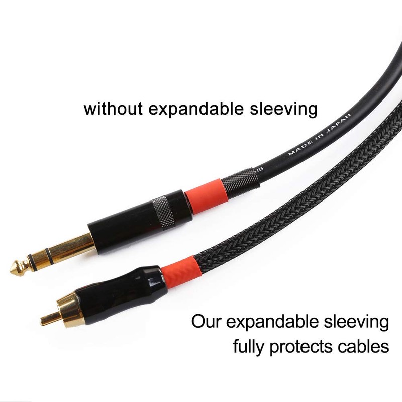25ft - 1/4 inch PET Expandable Braided Sleeving – Black