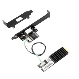 Tarjeta Ethernet de 10 Gigabit, adaptador de red M.2 B+M clave a RJ45 con chip Marvell AQC113, NIC Multi-Gigabit 10G/5G/2.5G/1G/100Mbps para computadora Windows 11/10 y Linux con soporte estándar/de