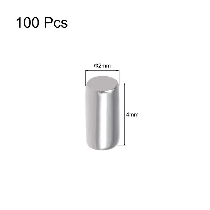 sourcing map 100pcs 2mm x 4mm Dowel Pin 304 Stainless