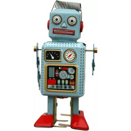 Christian Ulbricht Christmas Tin Toy - Robot - 5"H x 2.5"W x 1.5"D