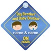 Big Brother And Baby Brother On Board Car Sign New