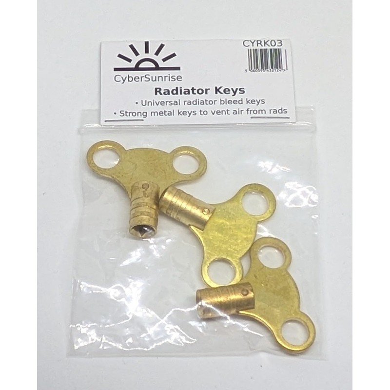 CyberSunrise Radiator Bleed Key - Radiator Valve Clock Key for
