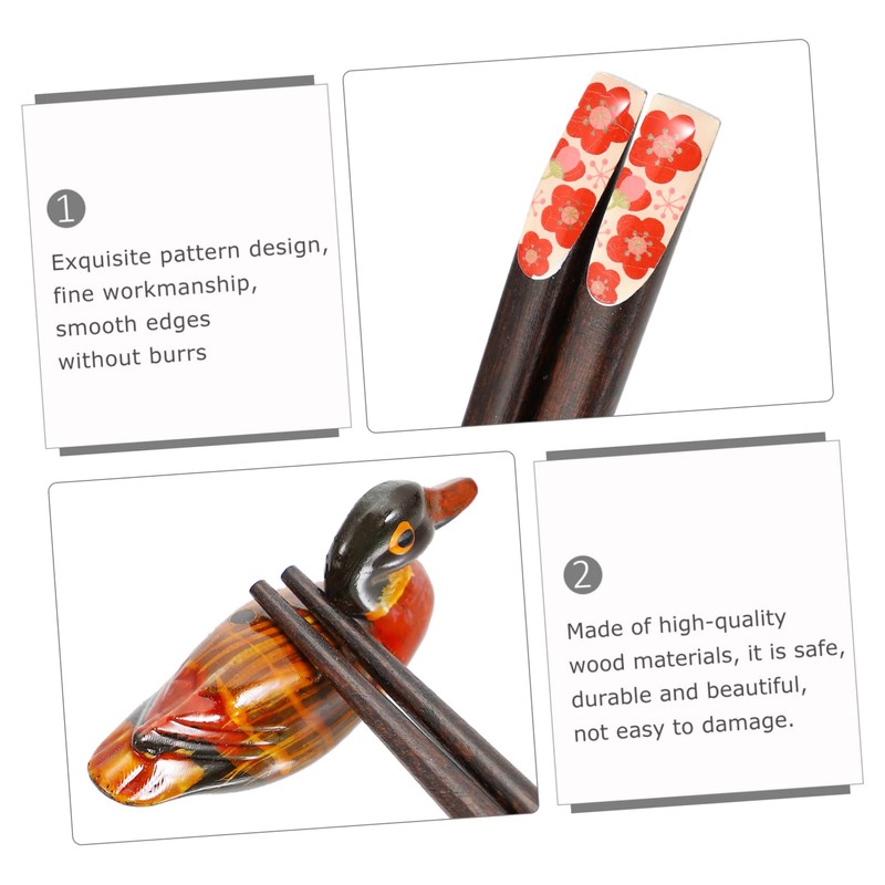 MAGICLULU Wooden Chopstick Holder Chopsticks Rest Rack Daiso Style Food