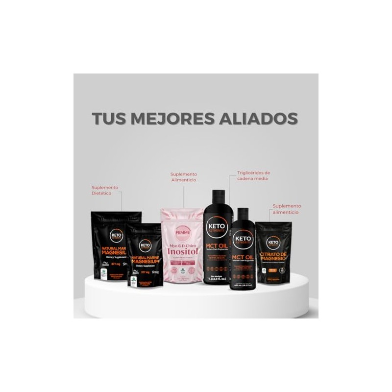 Keto Authority Magnesio Marino Natural extrado del mar mediterrneo 120