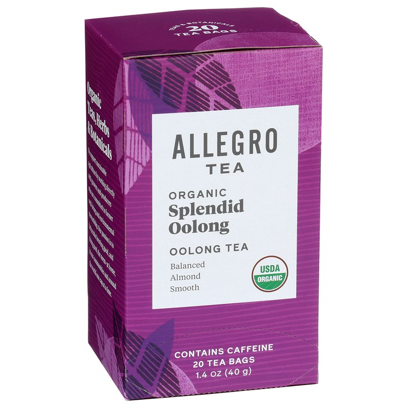 Allegro Tea, Organic Splendid Oolong Tea Bags, 20 ct