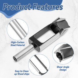 Dowel Dowel Cutter Tenon Drill Bi, Wood Dowel Hole Cutter, Tenon Dowel and Dowel Drill Woodworking Cutter, Conical Sealing Plug Cutter, 13mm Shank for Furniture Making (40mm)