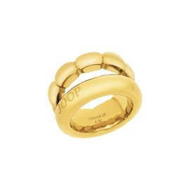 JOOP! Women's Stainless Steel Ring, Gold, Comes in Jewellery Gift Box, Stainless Steel, No Gemstone