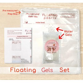 Vase Pearlfection 3 Event Pack Transparent Water Gels Kits - Fills 15 Gallons for The Floating Effect - with Measured Floating Gels Prep Bags for Best Results