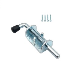 KAIISSA Spring Latch Door Bolt Bolt Galvanised Steel with Suspension Gate Bolt Slider Doors Gate Bolt Diameter 10 x 125 mm for Trailer Gates etc. Tailgate Lock Sillable