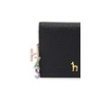 Hazzys (대전신세계)LEENA블랙 가죽 골드퍼피 로고 레터링장식 2단 반지갑 HIWA5E613BK LEENA